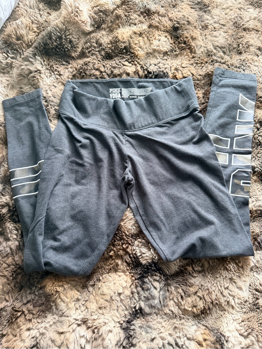 PINK Victoria's Secret Charcoal Gray Kids Yoga Leggings
